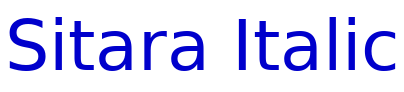 Sitara Italic шрифт